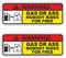 folien-zentrum - 2x Warning Gas or Ass 13x4,5cm - hochwertiger Aufkleber Auto Tuning - OEM & JDM Autosticker - Lustige Sprüche - Decal für Car Sticker - Autoaufkleber - Stickerbomb - Made in Germany