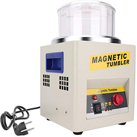 Magnetic Tumbler Polierer, Magnetic Tumbler Schmuck Polierer Entgraten Polieren Finisher Machine(EU Plug 220V)