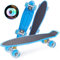 N/T 22 Zoll Cruiser Skateboard Retro Komplettboard Cruiser-Board Mit LED Leuchtrollen Retro Skate Board Für Erwachsene Kinder Jungen Mädchen