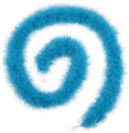 183 cm lange flauschige Marabu-Federboa für Bastelarbeiten, Heimdekoration, 30 g - Blau - 183 cm Lange