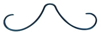 Luxe Modz Septum-Piercing, Schnurrbart, Nasenring, 316L Chirurgenstahl, PVD-beschichtet, Schnurrbart, Septum-Piercing, Schmuck für Damen und Herren, 14 g, Edelstahl, N A