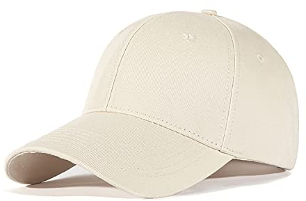 Tybiky Baseball Cap Unisex Outdoor Running Baseball Cap Kappe Baumwolle Baseball Mützen Erwachsenen Casual Reine Farbe Baseboard Baseballkappe Baseball Cap Kappe Damen Herren. Creme Farben