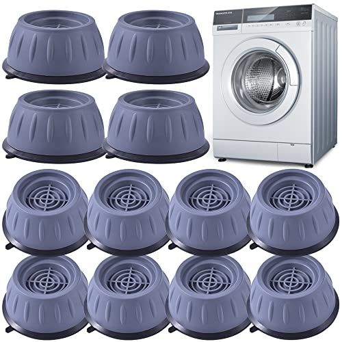 Dantolo 12 Stück Waschmaschine anti vibration füße, Vibrationsdämpfer für Waschmaschine, rutschfeste Füße zur Vermeidung von Lärm und Rutschen