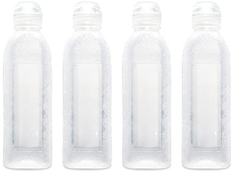 CHENSHUO Kunststoff-Quetschflasche, transparente Gewürz-Dosierflasche, mit Silikonventil, keine Rückschlagkappe, geeignet für Öl, Honig, Grillsoße und Gewürze, rutschfeste Flasche, 4 Stück