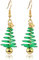 1 Paar Weihnachtsohrringe Damen, Weihnachts Ohrringe Hängend Festlicher Weihnachtsschmuck Damen Piercing-Ohrringe Stern Spiral Weihnachtsbaum Ohrringe für Mädchen Anziehparty