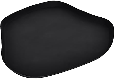 EGLO LIVING Dekoschale Forleyet, minimalistisches Tablett zum Dekorieren, Dekoteller organisch geformt, flache Metallschale, Teller aus Aluminium in Schwarz, 34 x 44 cm
