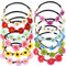 12 Stück Haarband Blumen Blumenkranz Haare Blumenhaarkranz Hochzeit Rose Blume Krone Stirnband Simulations Blume Braut Stirnband Daisy Blumen Stirnband für Reisefotografie Festival Hochzeit und Part