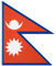 MUWO Flagge Nations Together 90 x 150 cm Nationalmanschaften, doppelseitige Gartenflagge, wetterfeste Fanflagge, Fußballflagge Polyester Länderfagge Deutschland mit Ösen (Nepal)