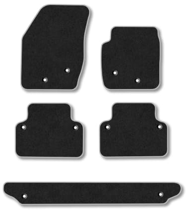 Volvo XC90 (2002-2014) Carpet Car Mats | Grey Edge Trim Tailored Fit Floor Mats Full Coverage Protection Accessories Easy Clean Anti Slip Made in the UK