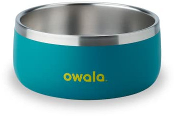 Owala Gamelle pour Animal de Compagnie – en Acier Inoxydable Durable, gamelle de Nourriture et d'eau pour Chiens, Chats et Tous Les Animaux de Compagnie, Base antidérapante, 710 ML, Bleu Sarcelle