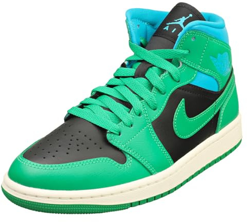 Air Jordan 1 Mid Damenschuhe (BQ6472-400, Dark Powder Blue/White/Sail/Neutral Grey)