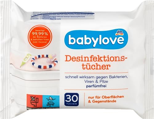 Babylove Feuchttücher und co (5x 30 Tücher, Desinfektionstücher)