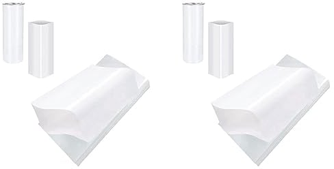 TsoLay 200 Stück Sublimations-Schrumpffolienhüllen 5X10 Weiße Tasche für 567G Tight Tumbler, WärmeüBertragungs-Schrumpffolie