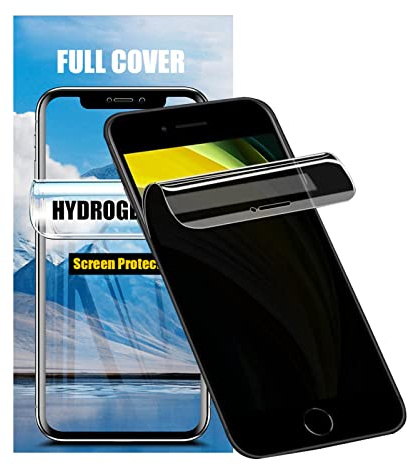 LOOKSEVEN 2 Pack Privacy Hydrogel Film For iPhone 12 Pro Max Soft TPU Screen Protector, High Sensitivity Protective Film (Not Tempered Film)