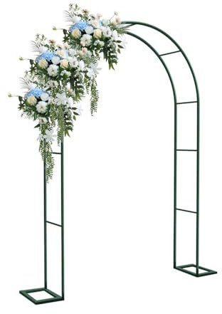 Outdoor Metal Garden Arch Heavy Duty Rose Arbor Climbing Plants Support Archway Large wedding Arches W200 x H230cm For Climbing Plants Trellis Support, Wedding Birthday Party