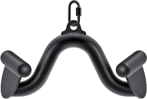SELEWARE 30,5 cm Latzugstange – langlebiger legierter Stahl, ergonomischer Griff, vielseitige Kabelmaschinenbefestigung für Indoor/Outdoor Fitness