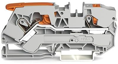 WAGO TOPJOB S Reihenklemmenblock Grau, 10mm², Einstecken, Packung a 25 Stück