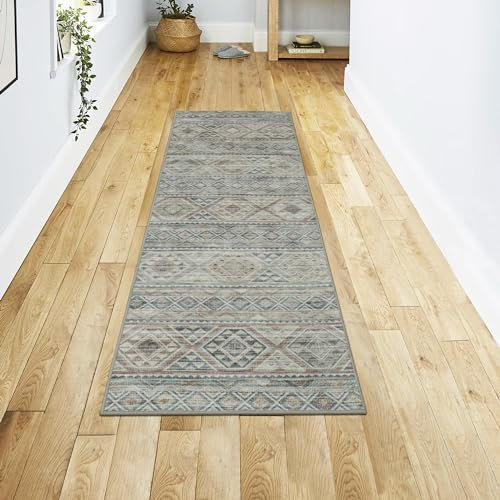Wyatt & Ash Bruno Imagine Teppich, Chenille, Bedruckt, rutschfest, maschinenwaschbar, 60 x 150 cm, Pink