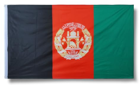 Sonia Originelli premium Fahne für jede Gelegenheit - hissfertig & wetterfest -Größe: ca. 90 x 150 cm, Farbe: Afghanistan