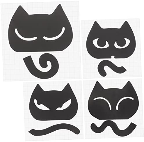 WOONEKY 4stücke Lichtschalter Aufkleber Katzenmuster Cartoon Wanddekor Abnehmbare Dekoration Für Kinderzimmer Schlafzimmer Wohnzimmer Leicht Zu Entfernen Reinigen
