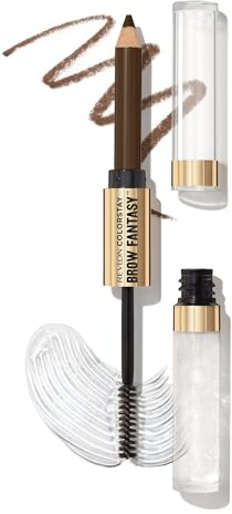 Revlon ColorStay Brow Fantasy, 2-in-1-Augenbrauenprodukt, Puderstift und transparentes Gel mit Provitamin B5, hält bis zu 16 Stunden, 003 Medium Brown
