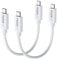 100W USB C to USB C Charger Cable, 2Pack 30CM USB C to USB C Cables Short Type C Fast Charging Data Lead Short USB C Cable for iPhone 15/15 Pro Max, Samsung Galaxy S23/S22/S21/S10, Huawei P40/P30