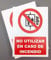 Cartel No Utilizar en Caso de Incendio18x25 cm Pack 2ud Señal de Seguridad Industrial y EPI (No usar)