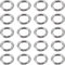 ZUWIJEQ 20 pièces Mousqueton Rond, 20mm Snap Ressort Anneau Boucle, Ressort O Anneau, Trousseau Crochet Clips, Argent Rond Mousqueton en alliage de zinc pour Porte-clés, Travaux Manuels