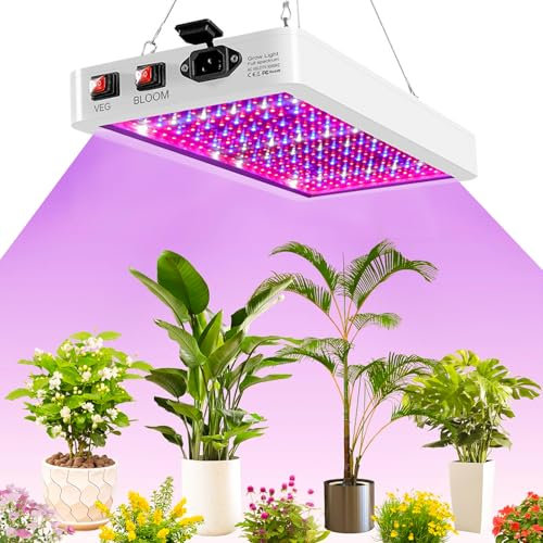 XUNDE YW2000 Garten Vollspektrum Led Pflanze wachsen Licht 287 LEDs wachsende Lampe für Indoor wachsen Zelt Pflanzen Saatgut Veg Blüte Phyto (weiß)