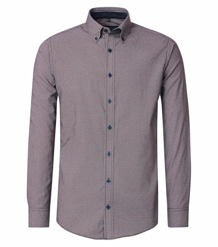 CASAMODA Freizeithemd Print Comfort Fit Rot XL