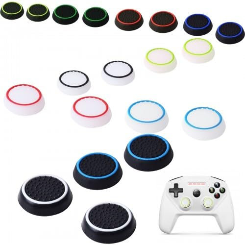 Amexo 10 Pares Tapas de Silicona para Mando, Cubierta Protectora de Apretones de Pulgar de Silicona Tapas Gomas Joystick Compatible con PS5 / PS4 / PS3/ Xbox 360 / Xbox One/Switch Pro Controlador