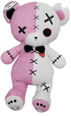 PIDAK Peluche de oso gótico de 50 cm – TeddyGoth – Fabricado en Italia – Exclusivo