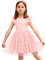 Arshiner Robe pour Filles Robe à Fleurs pour Tout-Petits Robe D'été en Tulle pour Enfants Robe d'anniversaire Festive Robe De Demoiselle d'honneur Rose 6-7 Ans