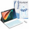 JZCZMCE Étui avec clavier pour Huawei MatePad 11 (10.95) 2021, 7 couleurs, porte-crayon intégré, clavier sans fil magnétique amovible avec souris Bluetooth, blanc