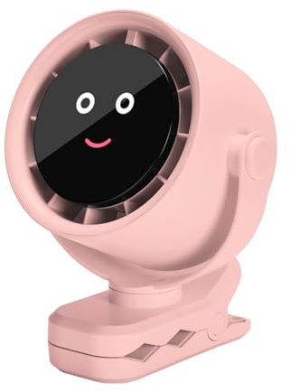 THINCAN Electric fan,Clip on Fan for Bed Portable for Travel 360 Degree Rotate Cooling Digital Display Strollers Fan with 5 Speed