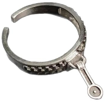 KRJGOERG Anime JoJos Bizarre Adventure Stand-in-Reißverschluss-Ring für Damen und Herren, Liebhaber, Vintage-Schmuck