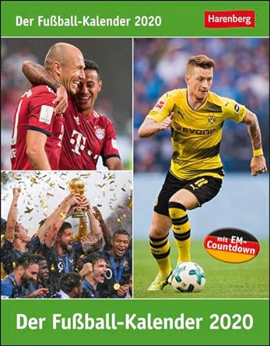 Der Fußball-Kalender Wissenskalender. Tischkalender 2020. Tageskalendarium. Blockkalender. Format 12,5 x 16 cm