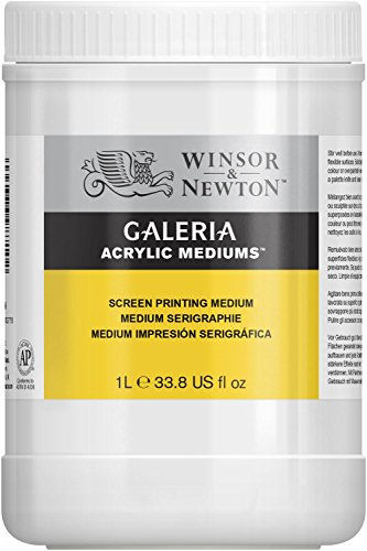 Winsor & Newton 3054928 Galeria Siebdruck-Medium, 1 Liter Topf, verbessert Farbfluss und verlangsamt die Trocknungszeit
