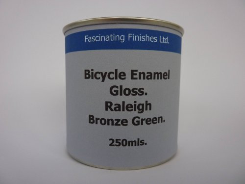 1 x 250ml Raleigh Bronze Green Heat Resistant Bicycle Bike Gloss Enamel Paint