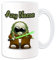 Personalisiertes Geschenk, großer Kit Fisto Tasse (Pinguin Film Charakter Design Thema, weiß) – Jeder Name Nachricht auf Ihre Einzigartiges – Kostüm Film Superheld Hero Star Wars Jedi Lichtschwert