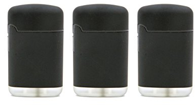 Briquet tempête Easy Torch8® à gaz, noir avec surface caoutchoutée Lot de 3.