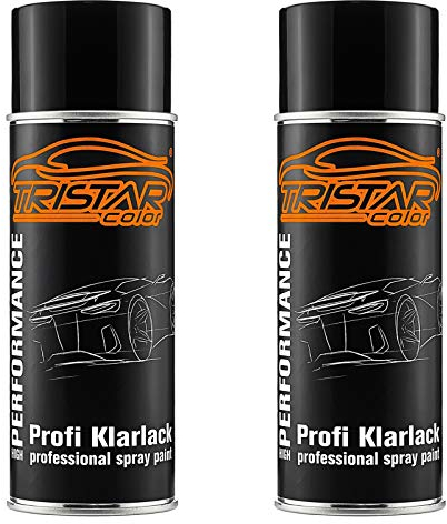 TRISTARcolor 2 x Spraydose Profi KLARLACK MATT 400 ml Autolack Sprühdose