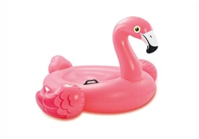 INTEX Aufblasbarer Pool-Schwimmer mit pinkem Flamingo: Tier-Pool-Spielzeug für Kinder – 2 robuste Griffe – 40 kg Tragkraft – 177,8 x 134,6 cm – für Kinder ab 3 Jahren