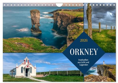 Orkney, Inselwelten aus Licht und Legenden. (Wandkalender 2026 DIN A4 quer), CALVENDO Monatskalender: Orkney liegt dort, wo Schottland aufhört und das Träumen anfängt. (CALVENDO Orte)