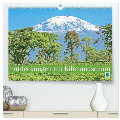 Entdeckungen am Kilimandscharo (hochwertiger Premium Wandkalender 2026 DIN A2 quer), Kunstdruck in Hochglanz: Kilimandscharo: Schnee auf dem Kibo Gipfel in Afrika (CALVENDO Orte)