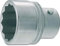 Hazet 1100Z-60 Douille carré creux 25 mm/profil à 12 pans extérieurs Taille 60 longueur 83 mm