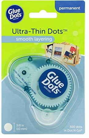 Glue Dots Ultra Thin Dispenser With 300 Dots, Adhesive, 1 Pack