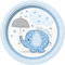 Unique Party 41695 - 21.9 Cm Blue Elephant Baby Shower Party Plates, Pack of 8