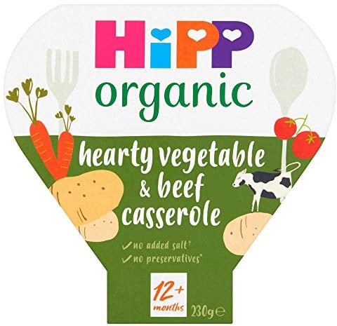 HiPP Organic Hearty Vegetable & Beef Casserole Toddler Tray Meal 12+ months 230g (Pack of 5)