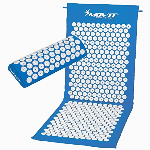 MOVIT® Akupressurmatte, Modell »ZHIYA« (130x50x2,5cm) inkl. Kissen, schadstoffgeprüft, Bezug 100% Baumwolle, hellblau, Massagematte